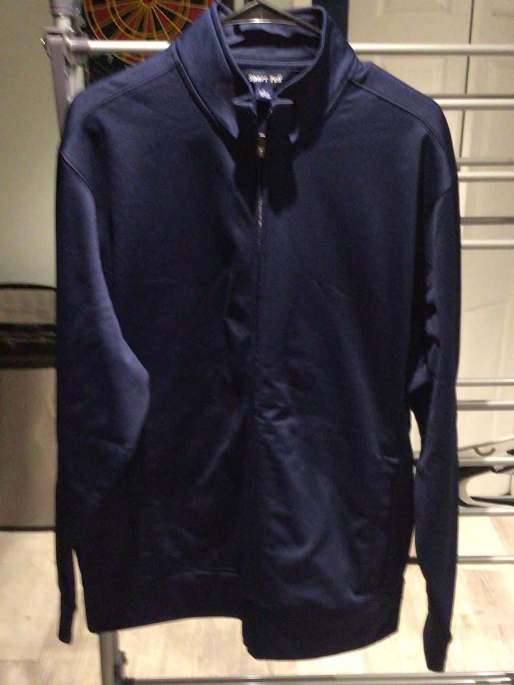 Sport-Tek Men's Navy Full-Zip Performance Sweater